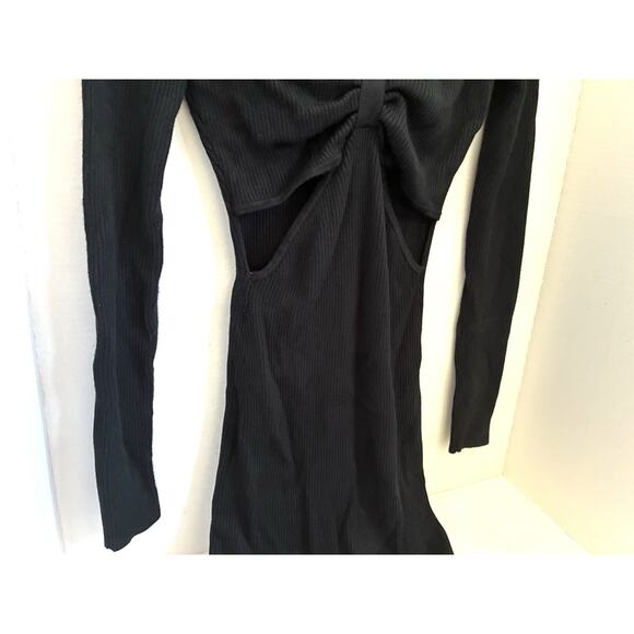 Abercrombie & Fitch Cutout Sweater Dress – Black, Size MT (Fits S) - Picture 2 of 10